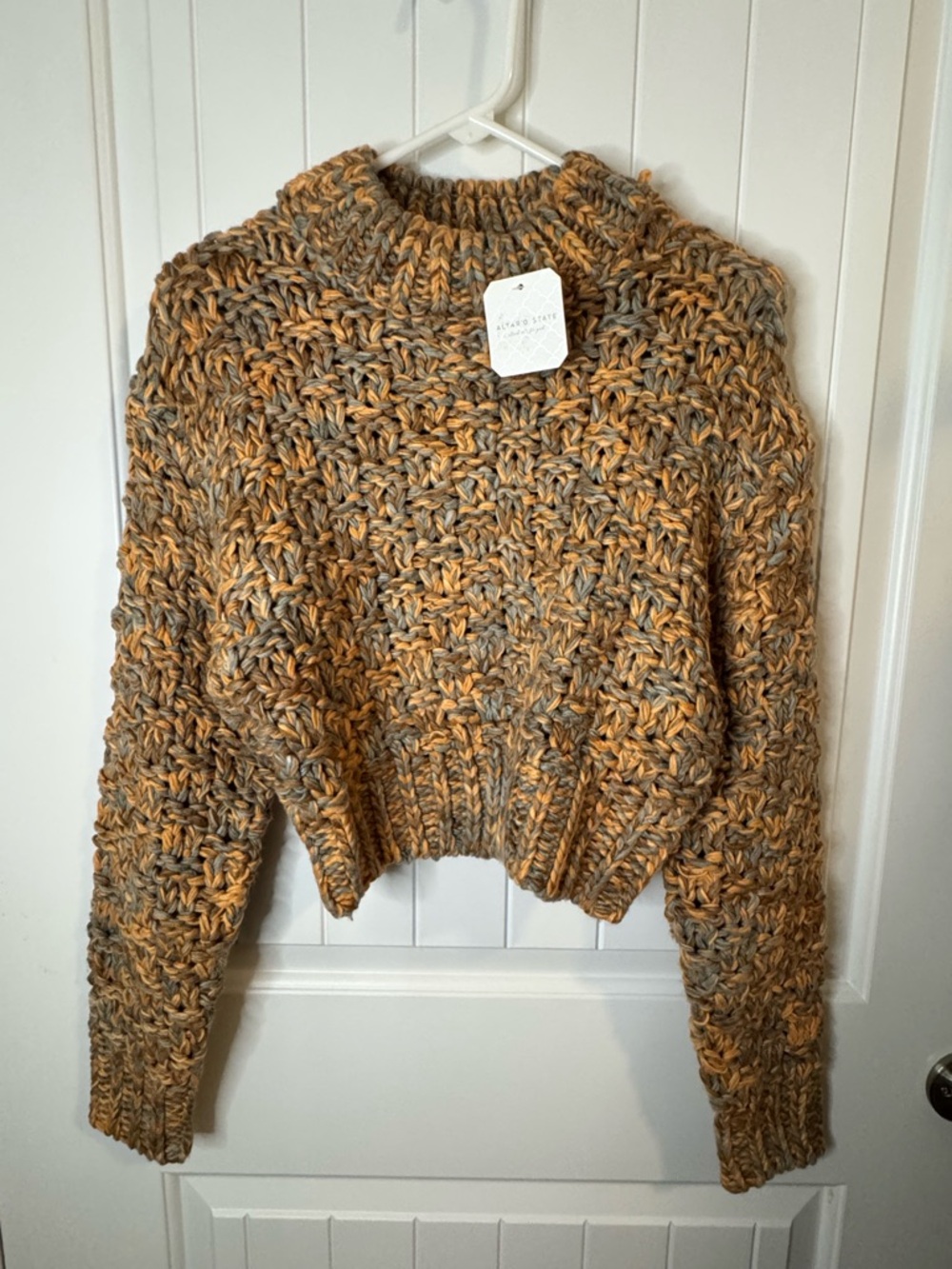 Altar’d State NWT Chunky Knit Cropped Sweater XS $88 Retail Multicolor - Picture 2 of 7